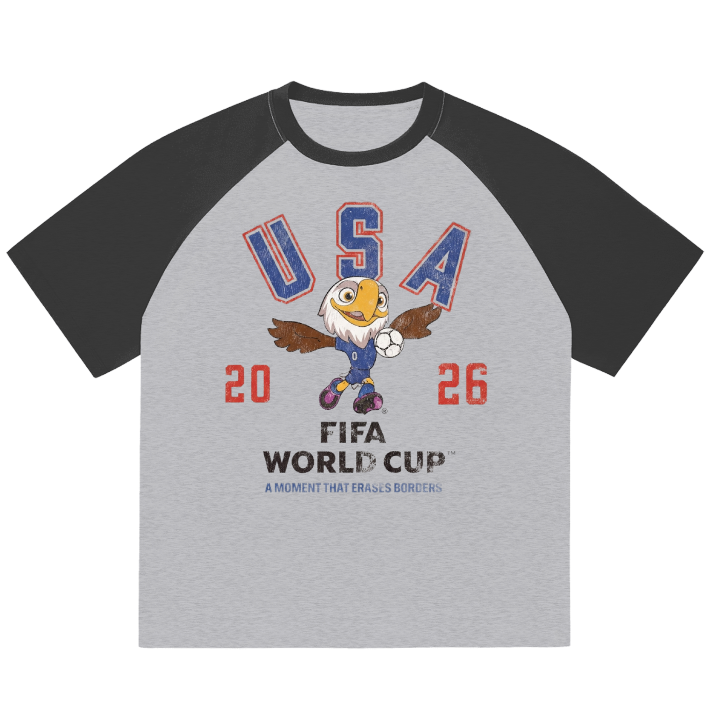 Color-Blocked Raglan Sleeve T-Shirt