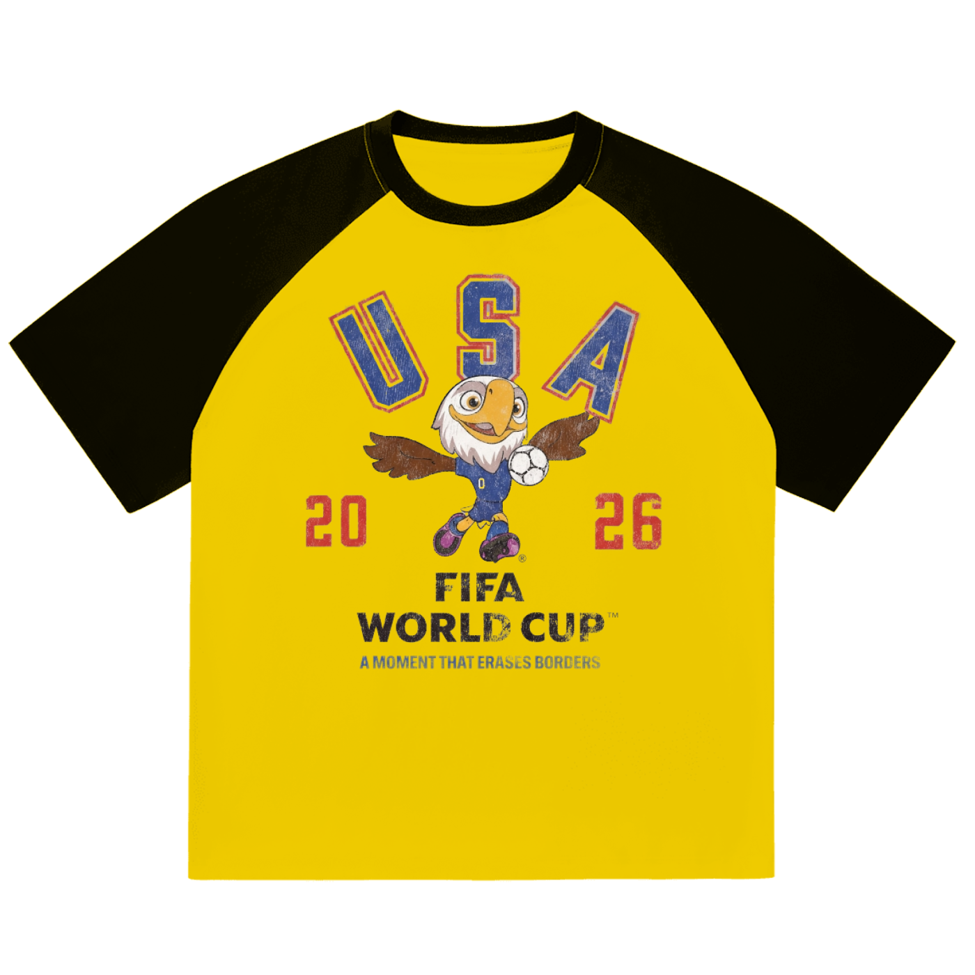 Color-Blocked Raglan Sleeve T-Shirt