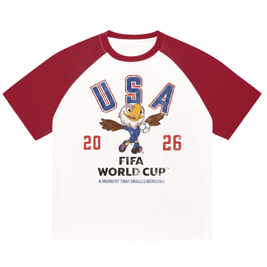 Color-Blocked Raglan Sleeve T-Shirt
