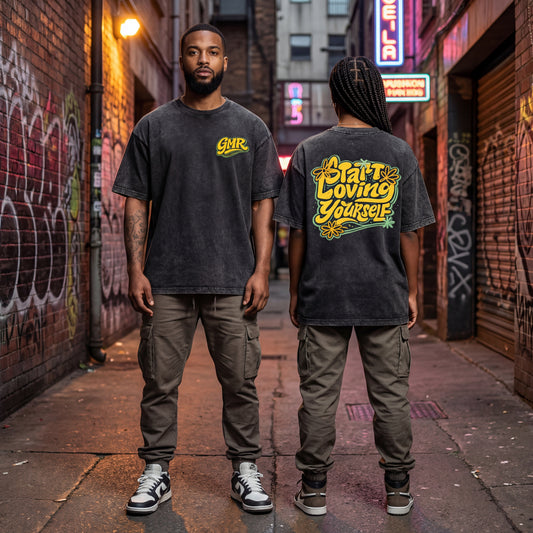 GMR - Snow Washed Oversized Cotton T-Shirt